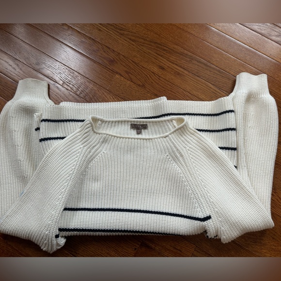 Lilla P Striped Rib Raglan Sweater - size XL - Picture 10 of 10
